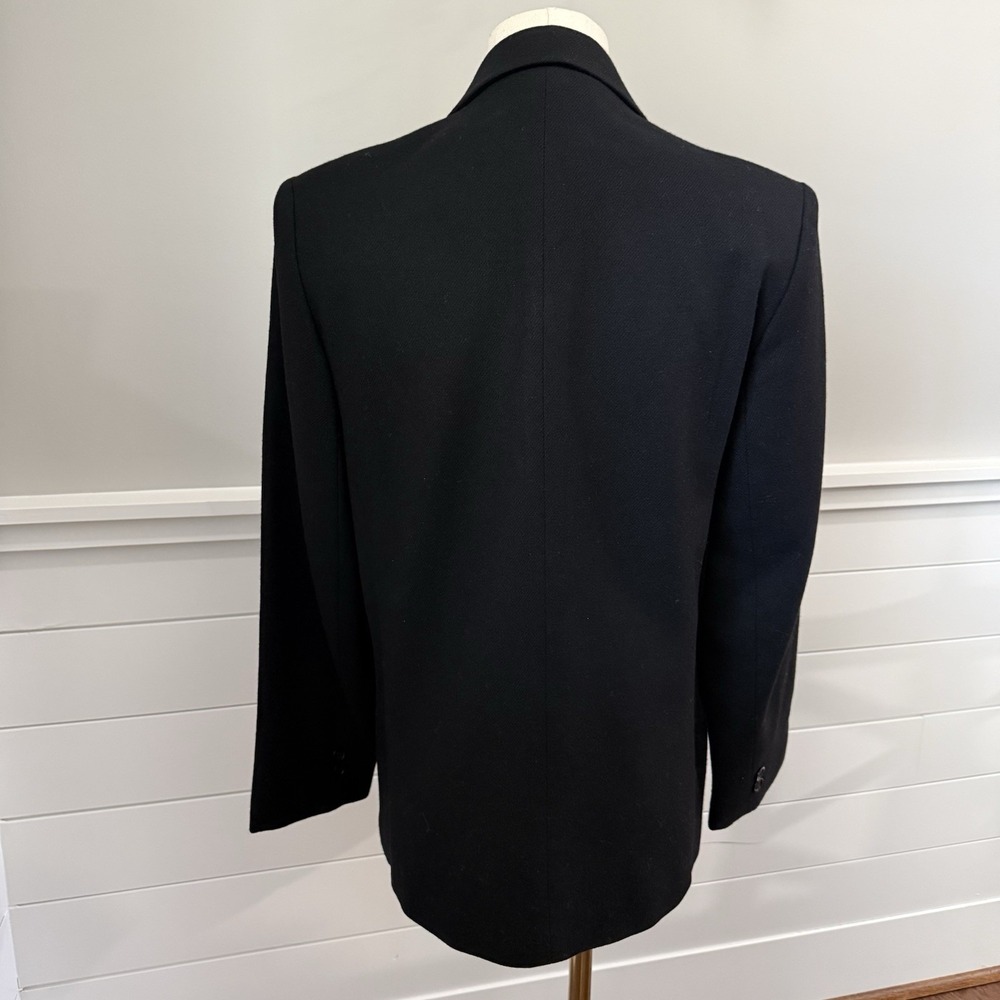Dumas Blazer Pure Wool Tailored Jacket Quiet Luxury Office Siren Black Vintage S - Picture 4 of 14